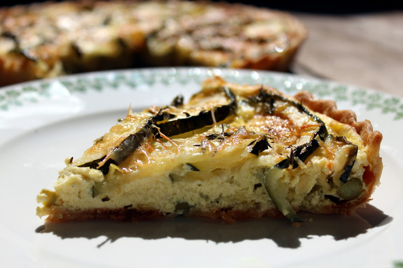 Tarta de calabacines y espárragos