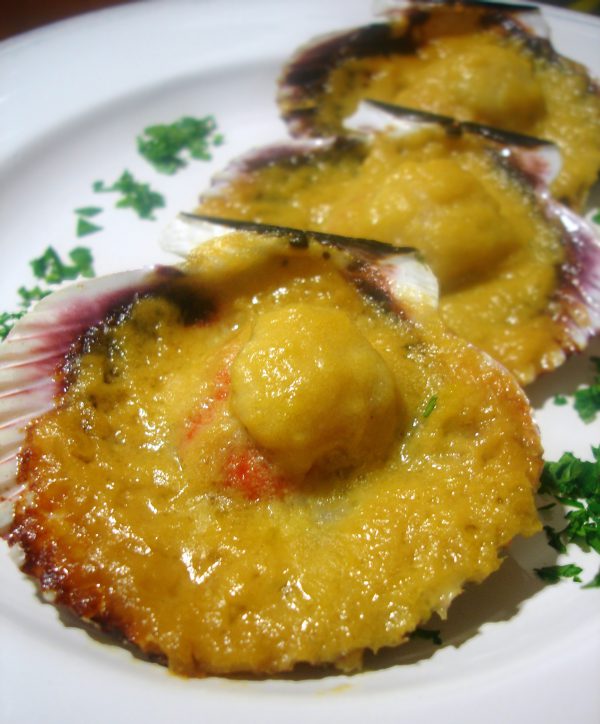 Receta de vieiras al horno