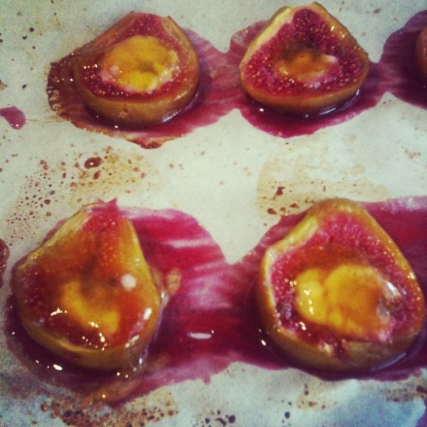 Brevas con queso al horno