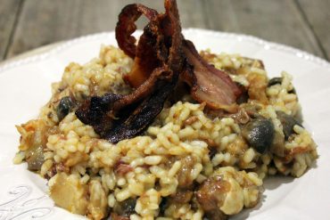 arroz con rabo desmigado, careta y papada de cerdo ibérico