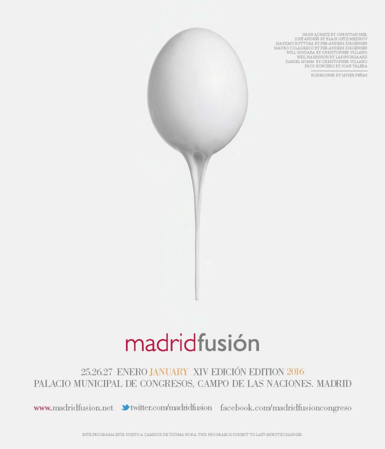 Programa Madrid Fusión 2016