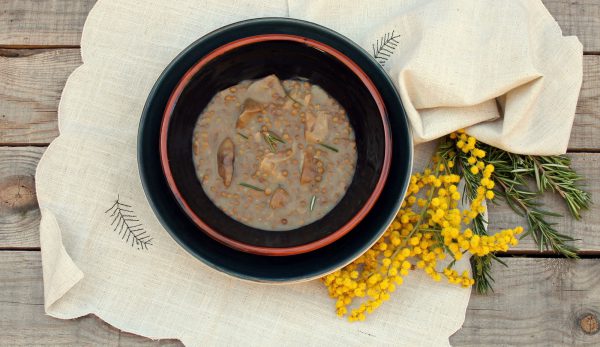 Lentejas con boletus 1