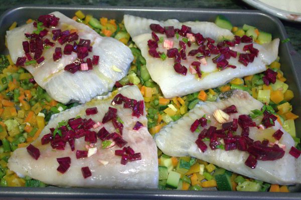 rodaballo al horno, paso a paso