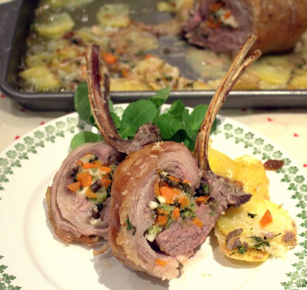 carre de cordero relleno de queso