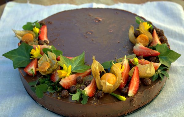 tarta cuajada de chocolate negro