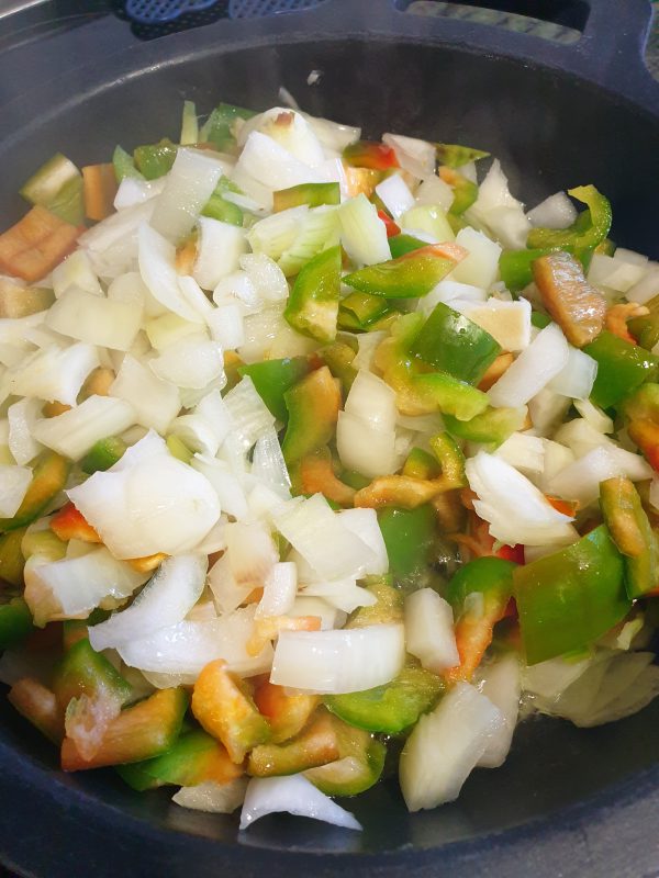 cebolla y pimiento