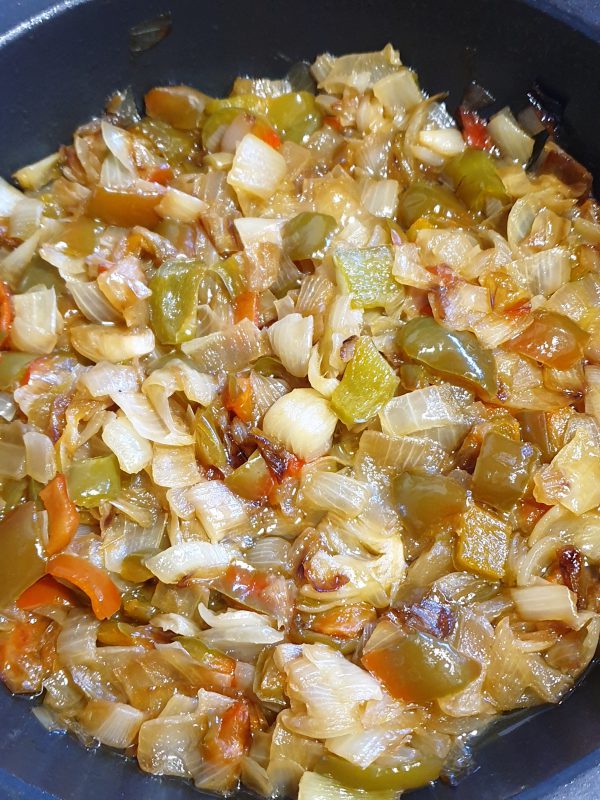 cebolla y pimiento