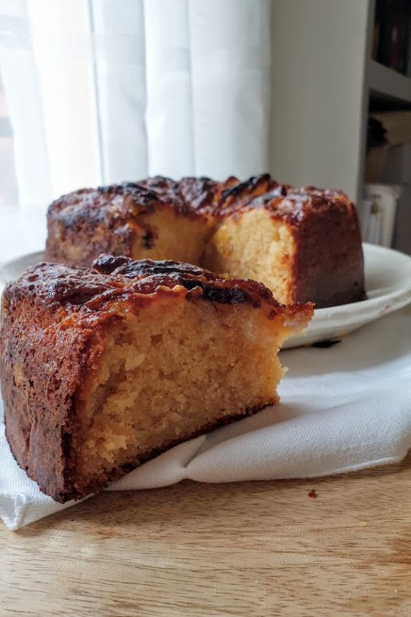 bizcocho de platano y manzana